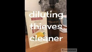 DILUTING YOUNG LIVING THIEVES CLEANER | How To Video | Young Living Essential Oils