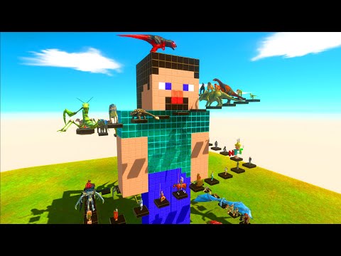 ⚔️ FPS AVATAR STEVE MINECRAFT EXTREME PARKOUR DEATH RUN - Animal Revolt Battle Simulator