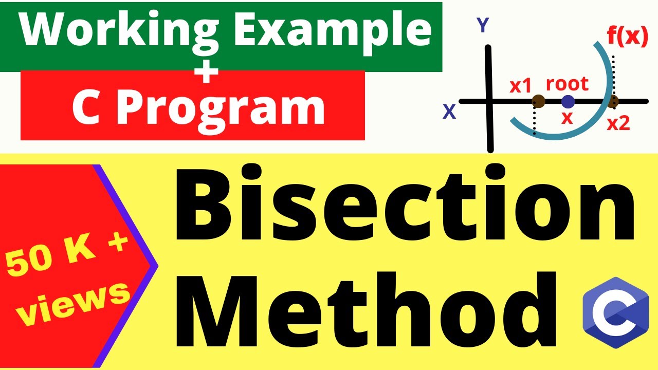 Bisection Method | Working Example With C Program | Numerical Methods