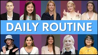 Daily Routine in English | 10 Real Interviews with English Practice