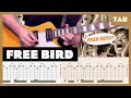 Lynyrd Skynyrd Free Bird Guitar Tab Lesson Cover Tutorial