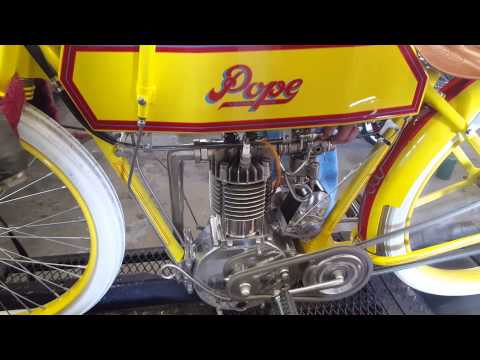 1913 Pope Motorcycle Board Track Racer Running For First Time In A 100 Years Only One In World