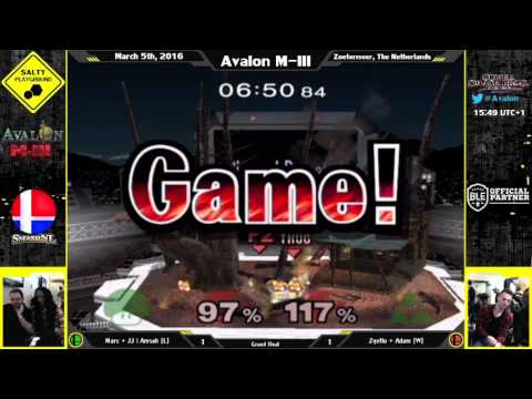 Avalon M-III - Marc + JJ | Amsah Vs Adam + Zgetto - SSBM Doubles Grand Final