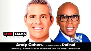 Andy Cohen with RuPaul at Live Talks Los Angeles
