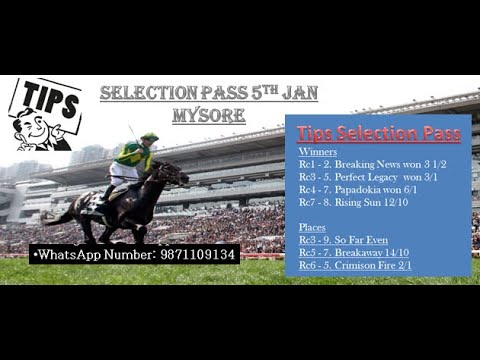 MYSORE Race Tips 5TH JANUARY'2022 and track live club update best live race tips