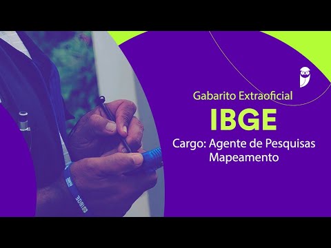 Gabarito Extraoficial IBGE: Agente de Pesquisas Mapeamento