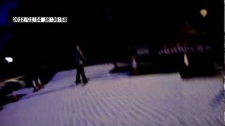 preview picture of video 'Thomas Turner skiing backwards at snowtrax dry slope using helmet cam'