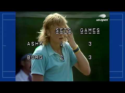 1973 US Open, Round 3 - Bjorn Borg vs Arthur Ashe in a breatkthrough match!