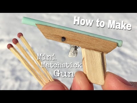 How to Make a Mini Matchstick Gun that Shoots - Very Powerful
