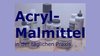 Acryl Malen Malmittel Medium Airbrush Medium Tutorial Anleitung Täglicher Workflow