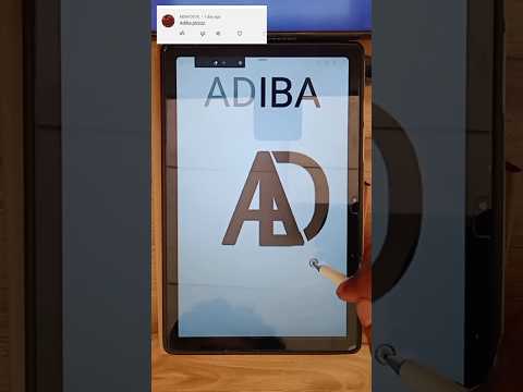 ADIBA name logo design in tablet ❤️🔥 #shorts