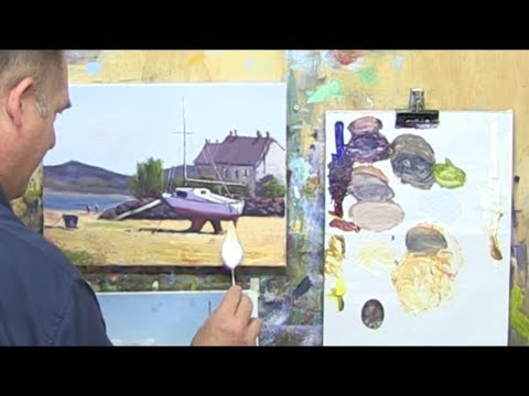 Learn To Paint TV E39 "Low Tide In Welsh Fishing Village" Acrylic Painting For Beginners