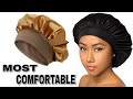 How to make a Satin bonnet // NO ELASTIC BAND // Most comfortable bonnet for sleep