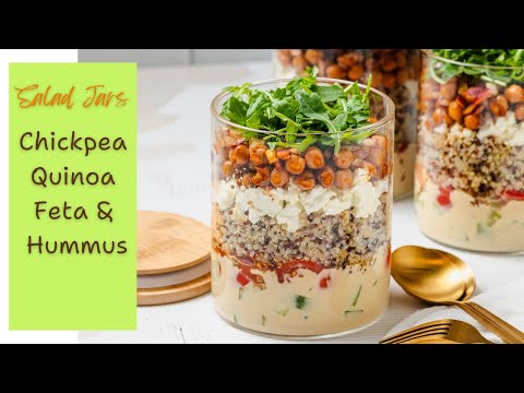 Super Easy Meal Prep: Chickpea, Quinoa & Feta Salad Jar Recipe