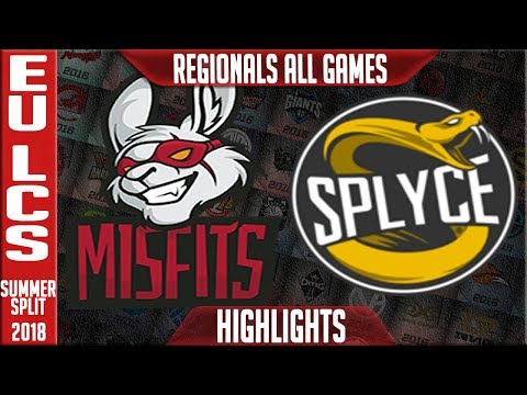 MSF vs SPY Highlights ALL GAMES | EU LCS Regional's Round 1 Summer 2018 | Misfits vs Splyce