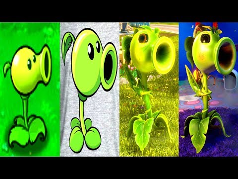 Evolution of Peashooter | PVZ GW 2, PvZGW 1, PVZ, PvZ2, PvZ Heroes (2009 - 2017)
