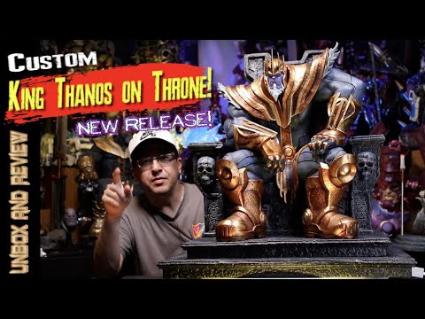 Custom King Thanos on Throne 1/4 Statue Unbox and Review - New Release