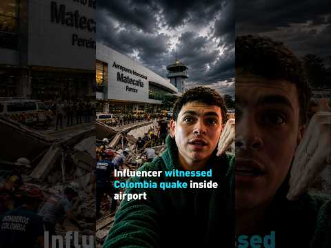 Colombian influencer captured a terrifying moment of earthquake