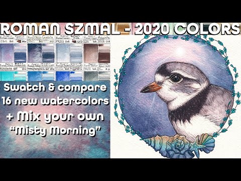 NEW 2020 Roman Szmal Aquarius Watercolor Review 16 Unique & Granulating Colors Compare Daniel Smith