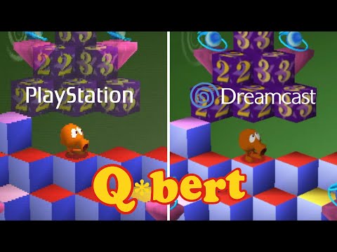 Q*bert [1999] PlayStation vs Dreamcast (Graphics Comparison)