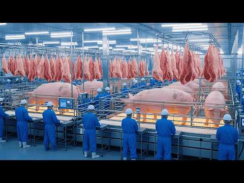 Unbelievable! How Modern Farms Turn Thousands of Pigs Into Perfect Bacon Strips