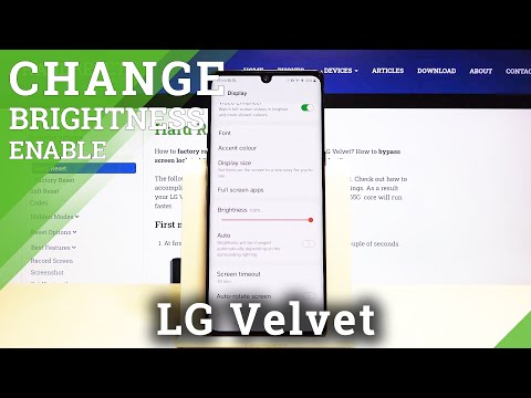 How to Activate Auto Brightness on LG Velvet – Display Settings