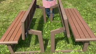 Review of Lifetime 60054 Convertible Bench : Table, Faux Wood Construction