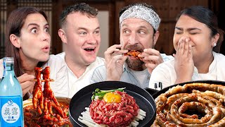 한국 안주를 처음 먹어본 영국 셰프들!