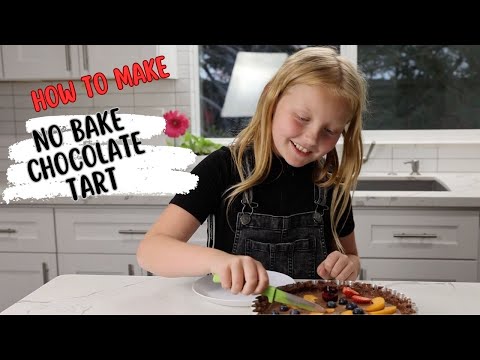 How to make No Bake Chocolate Tart recipe / Cooking With Sisters