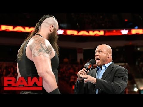 Kurt Angle confronts Braun Strowman: Raw, April 17, 2017