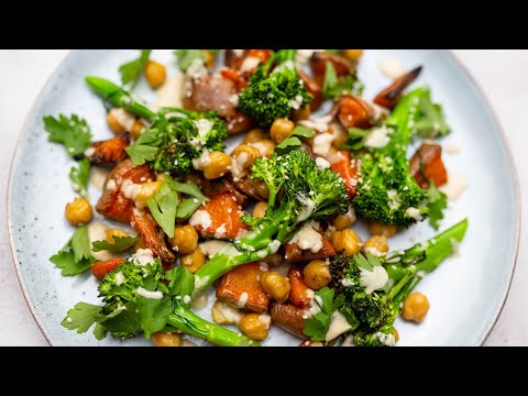 Chickpea & Vegetable Traybake - Plant Based Lunch Recipe Idea