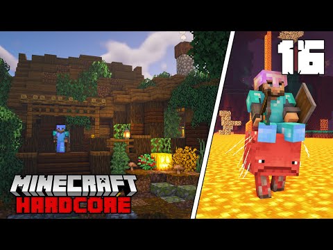 THE WITCH HUT & NETHER ADVENTURE!!! - Minecraft Hardcore Survival  - Episode 16