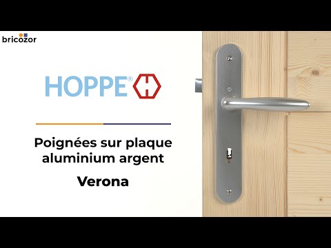 Poignées sur plaques - 195 mm - Gris argent - Verona HOPPE