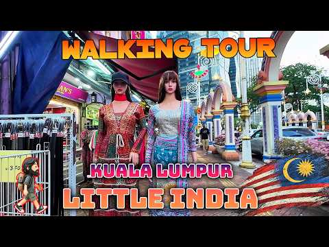 Walking in vibrant Little India KL 🇲🇾  Brickfields Kuala Lumpur 4K Tour