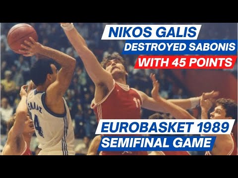 Nikos Galis DESTROYED Arvydas Sabonis with 45 points | EuroBasket 1989 Semi-Final game