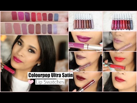 Colourpop Ultra Satin Lip Try On Swatches & Review On Medium Tan Skin - MissLizHeart Video