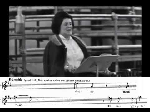 Birgit Nilsson sings ending of Brunnhilde's Immolation Scene score
