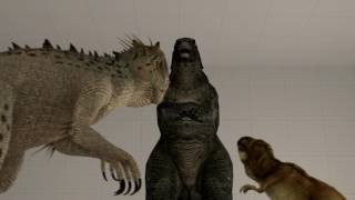 [SFM] T-Rex, Indominus Rex and Godzilla 2014