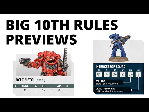 10th Edition Rules Preview - Datasheets, Morale, Intercessors and Objectives...