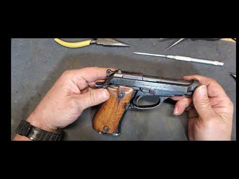 I bought an old broken handgun. Beretta 84 complete disassembly.
