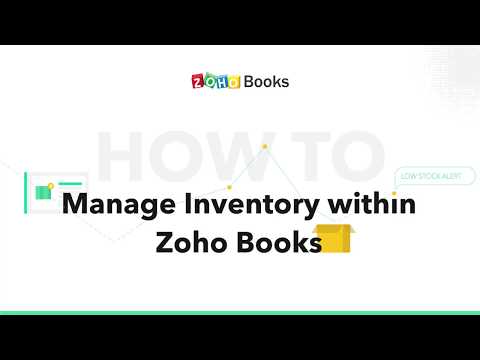 How to manage inventory with Zoho Books