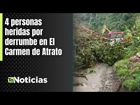 4 personas heridas por derrumbe en El Carmen de Atrato - Teleantioquia Noticias