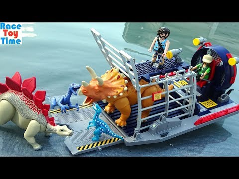 Playmobil The Explorers Stegosaurus Triceratops Velociraptors Fun Dinosaurs Toys For Kids