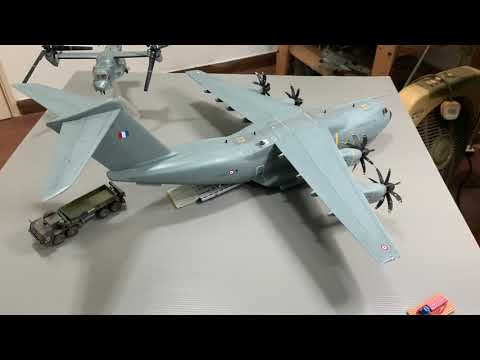 past build showcase on Airbus A400M Atlas 1/72 Revell with LEDs and motors