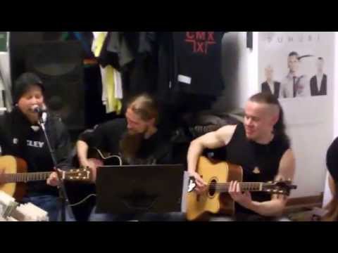Ensiferum - Token Of Time Live Acoustic @ Levykauppa Äx, Helsinki 20.2.2015