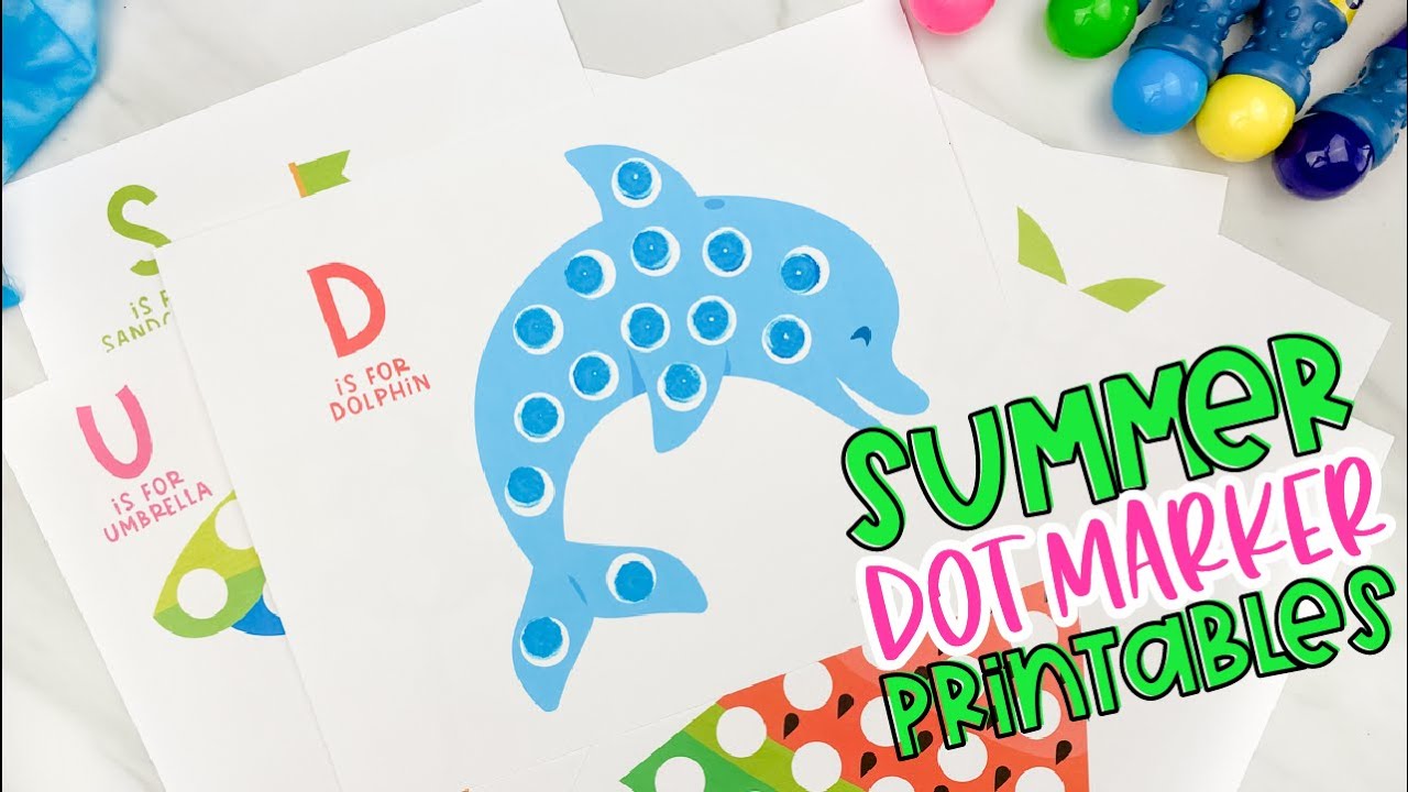 Summer Do A Dot Printables For Kids
