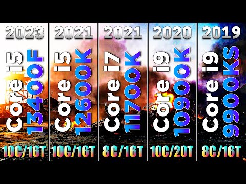 i5 13400F vs i5 12600K vs i7 11700K vs i9 10900K vs i9 9900KS | PC Gameplay Benchmark Tested