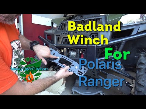 Badland winch installation on a 2015 Polaris Ranger - MuddyTigerOutdoors