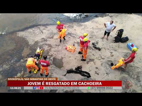 Divinópolis/São Sebastião do Oeste: Jovem é resgatado em cachoeira