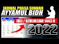 Jadwal Puasa Ayyamul bidh bulan juli 2022 jatuh pada tanggal – Zulhijjah 1443 H – idul adha 2022